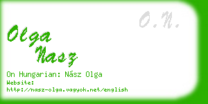 olga nasz business card